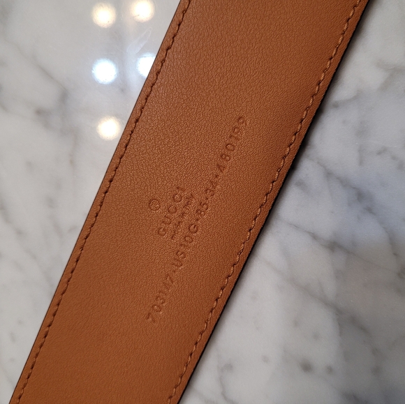 Gucci Ciny Lux belt Blondie cognac sz 85 **Read Details ** - Picture 9 of 13